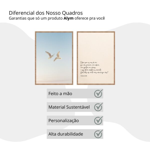 Kit Com 2 Quadros As Aves No Céu - Image 4