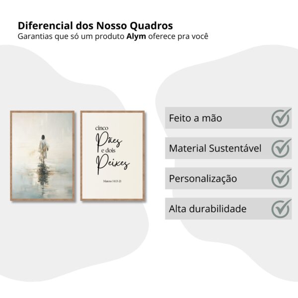 Kit Com 2 Quadros Cinco Pães E Dois Peixes - Image 9
